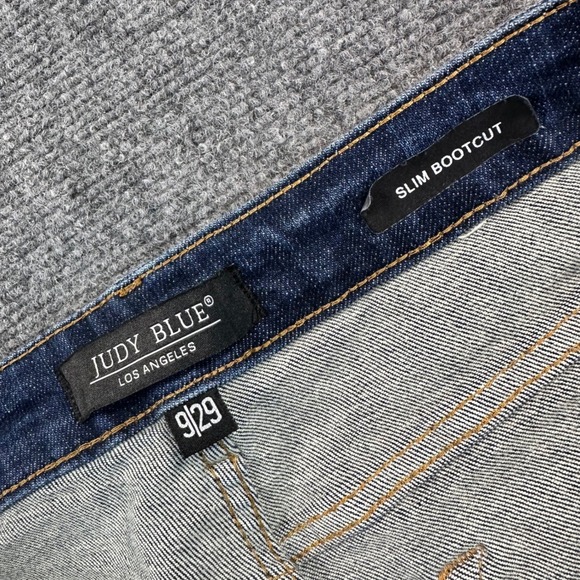 Judy Blue Women's 9/29 Enya High-Rise Slim Bootcut Jeans Distressed High Rise - Picture 4 of 12